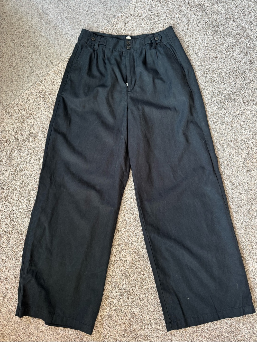 Madewell Black Wide-Leg Pants